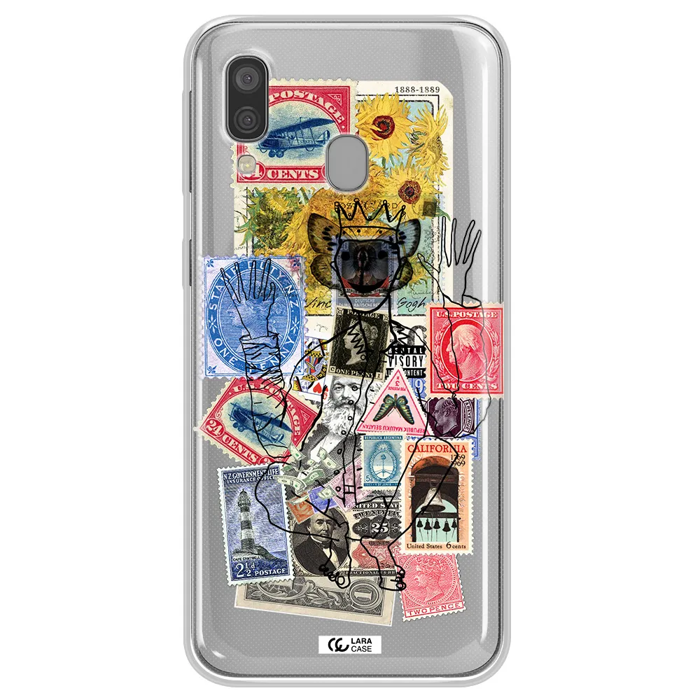 Stamp Collection Samsung A40 Clear TPU Case