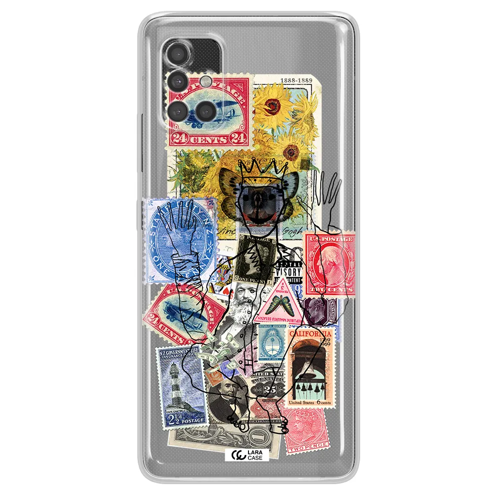 Stamp Collection Samsung A40S Clear Tpu Case