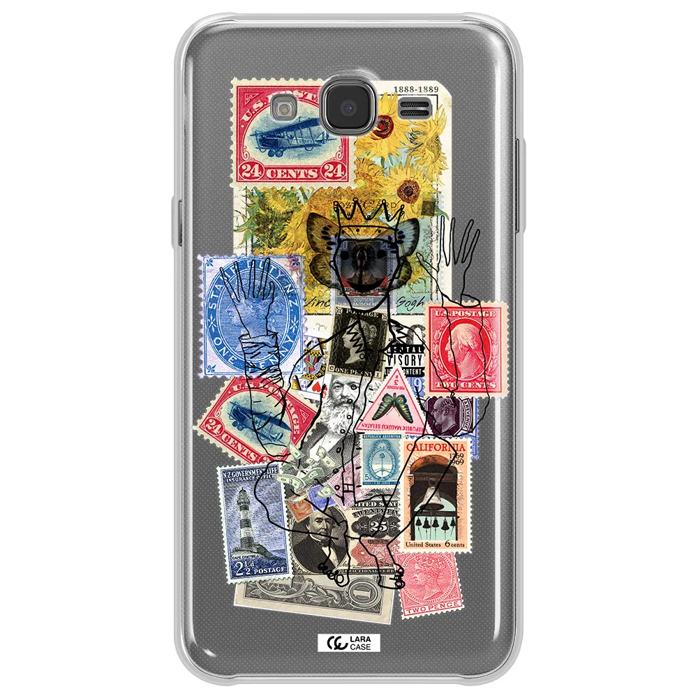 Stamp Collection Samsung J7 2015 Clear TPU Case