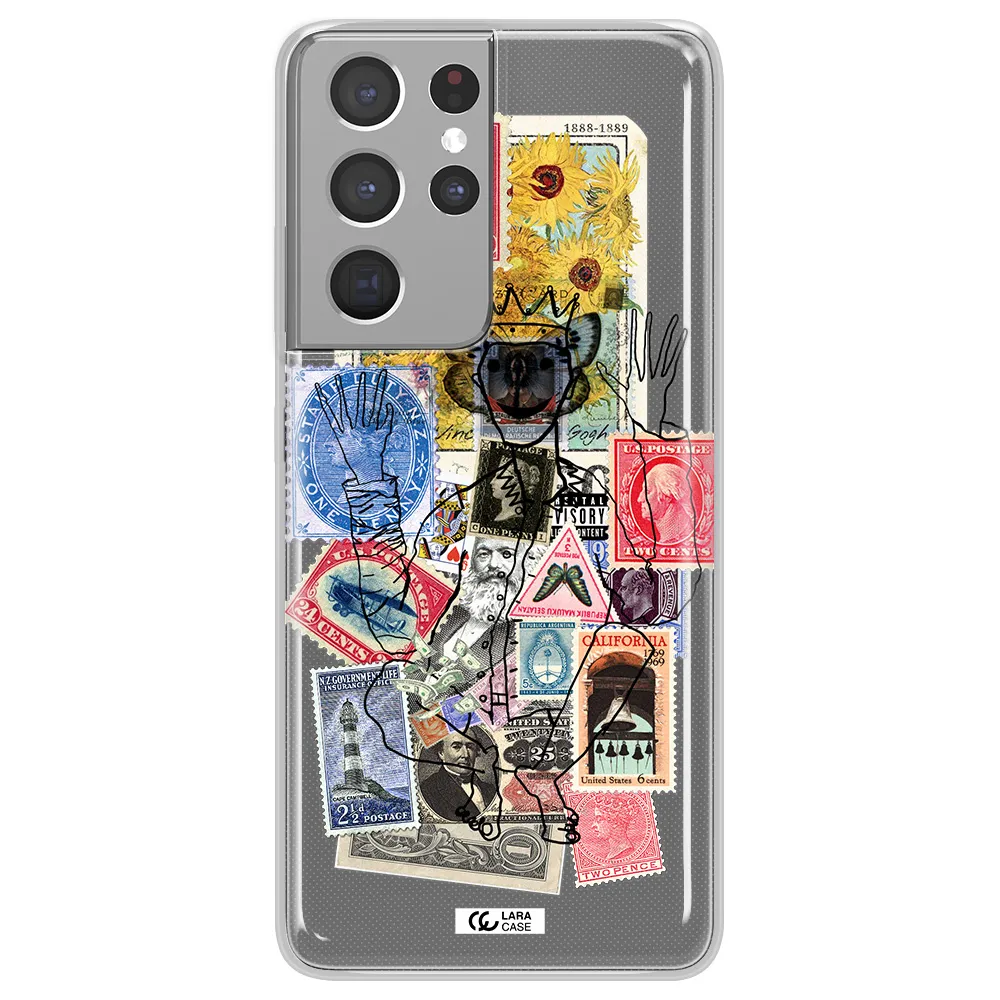 Stamp Collection Samsung S21 Ultra Clear TPU Case
