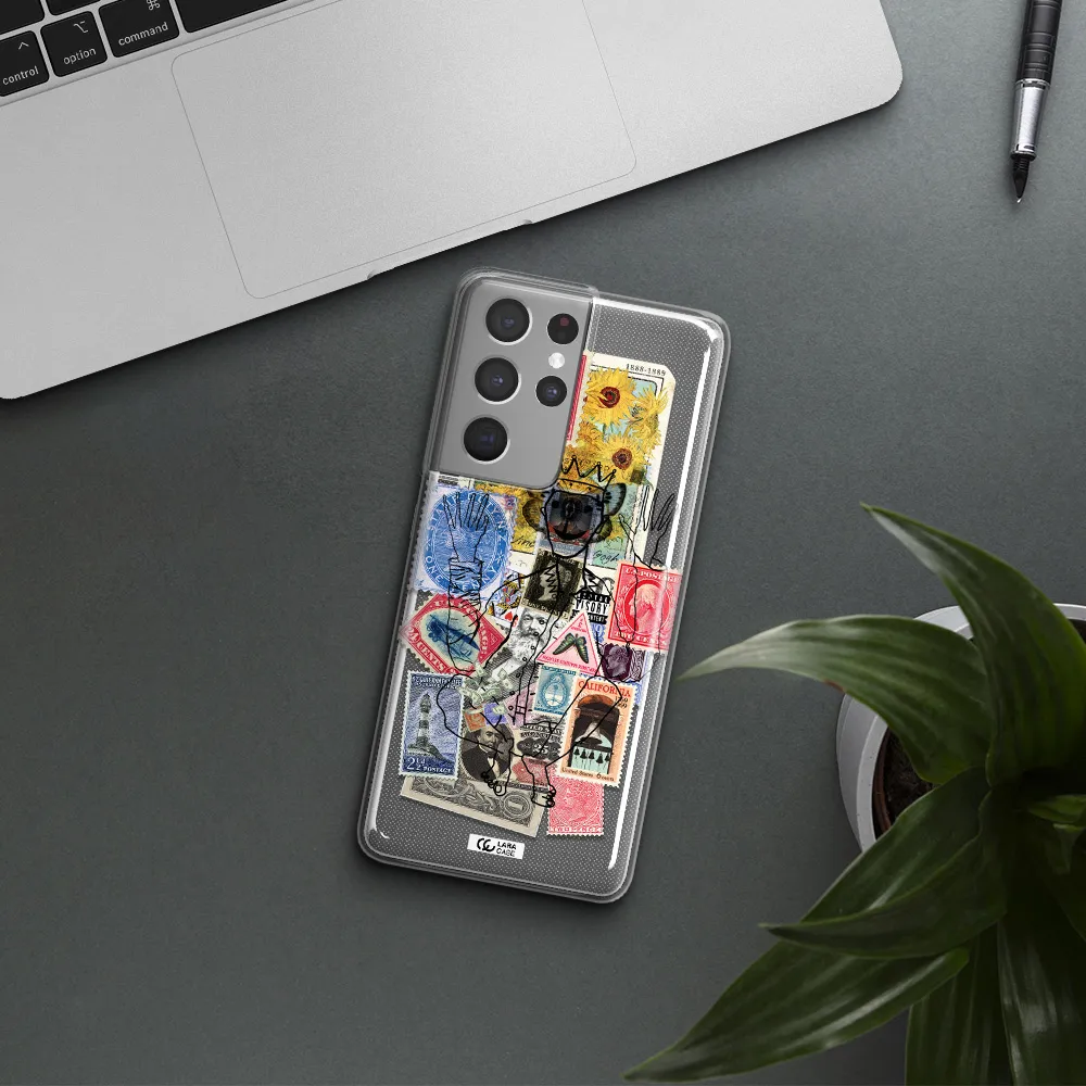 Stamp Collection Samsung S21 Ultra Clear TPU Case