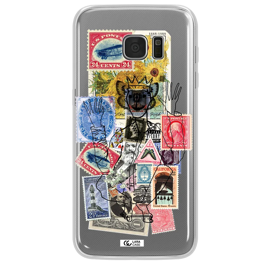 Stamp Collection Samsung S7 Edge Clear TPU Case
