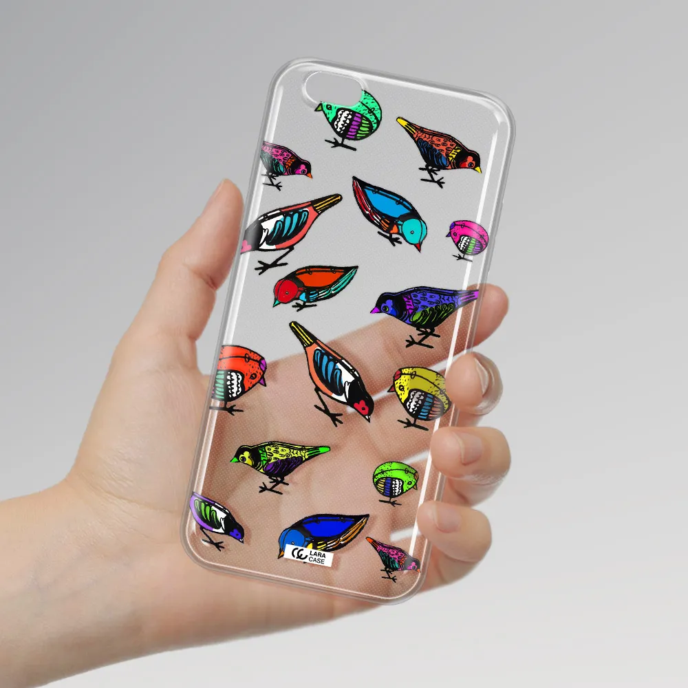 Colorful Birds Drawing Apple iPhone 6 s plus Clear TPU Case