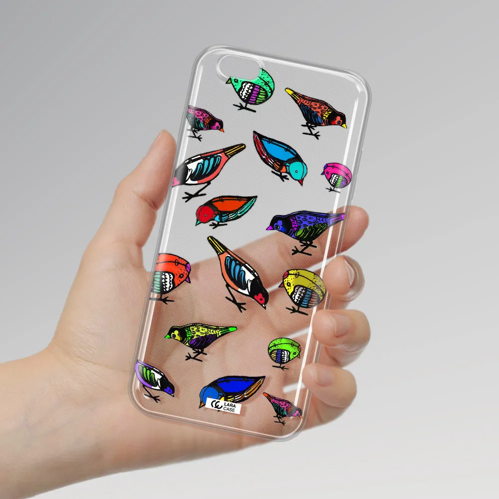 Colorful Birds Drawing Apple iPhone 6S Clear TPU Case