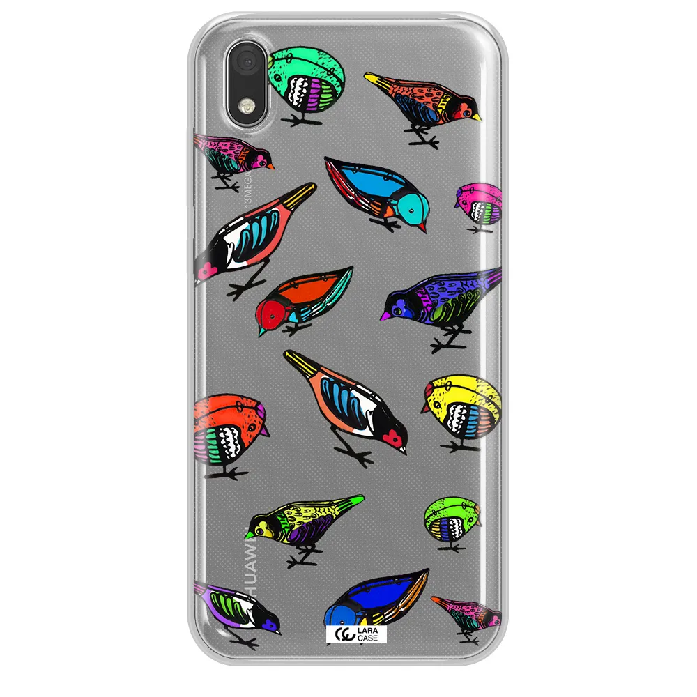 Colorful Birds Drawing Huawei Honor 8S Clear TPU Case