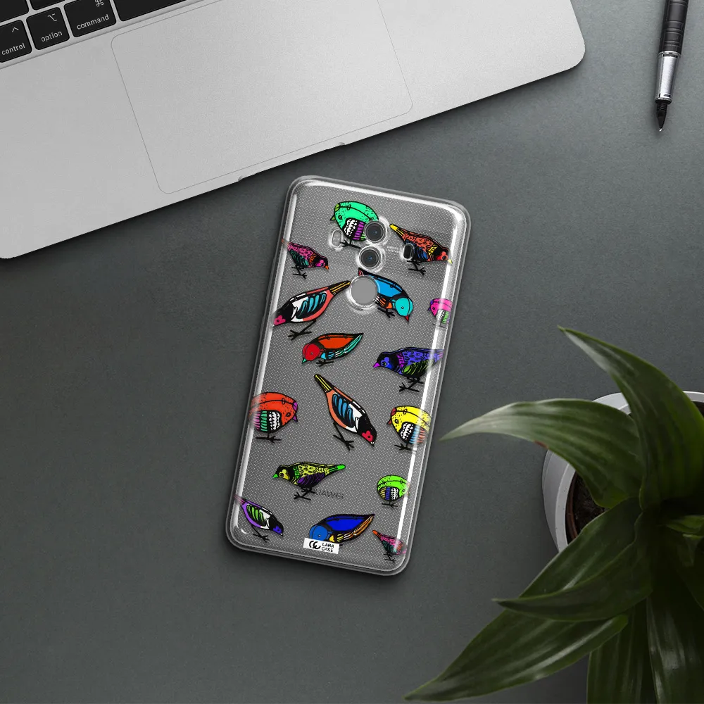 Colorful Birds Drawing Huawei Mate 10 Pro Clear TPU Case
