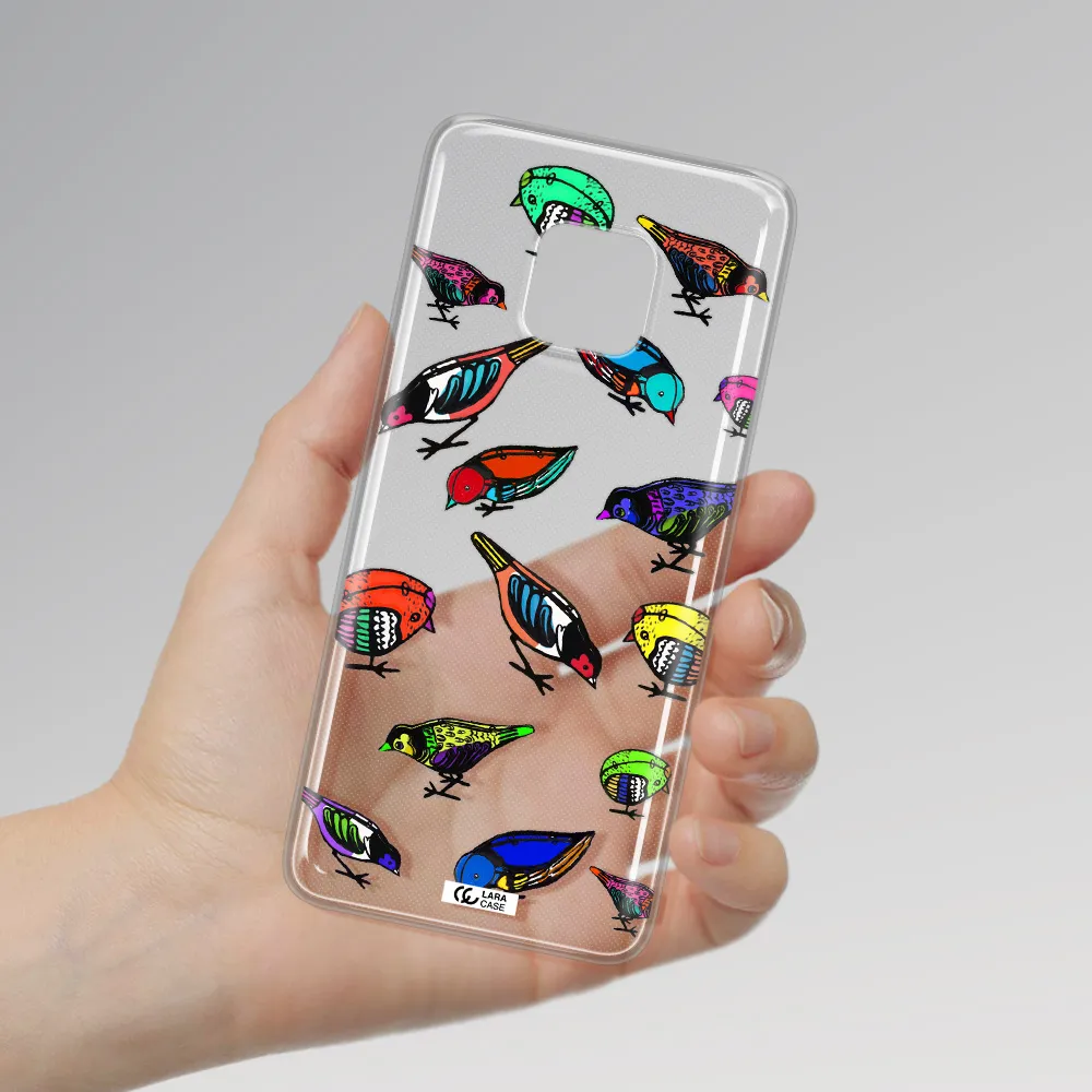 Colorful Birds Drawing Huawei Mate 20 Pro Clear TPU Case
