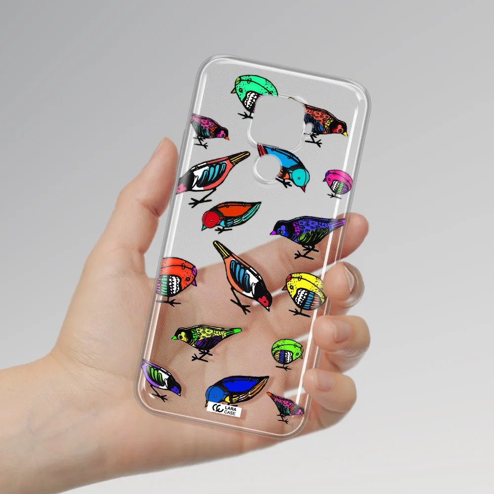 Colorful Birds Drawing Huawei Mate 30 Lite Clear TPU Case