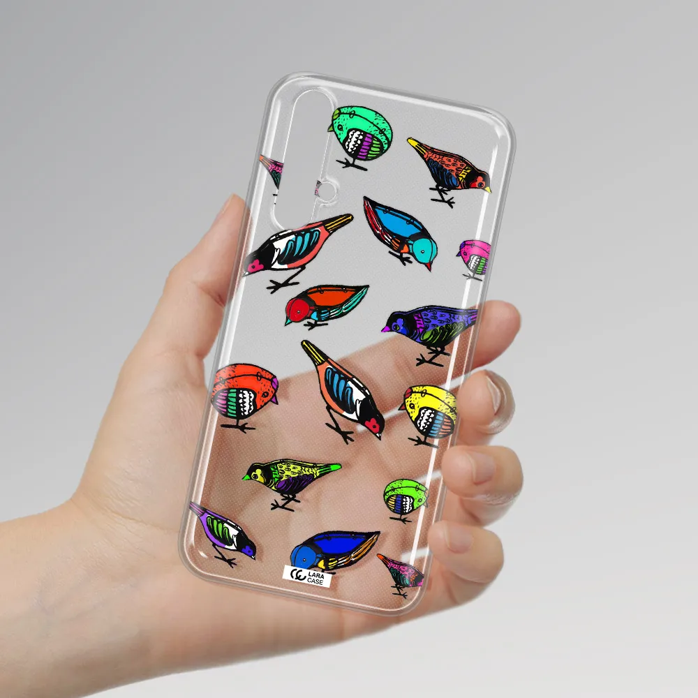Colorful Birds Drawing Huawei Nova 5t Clear TPU Case