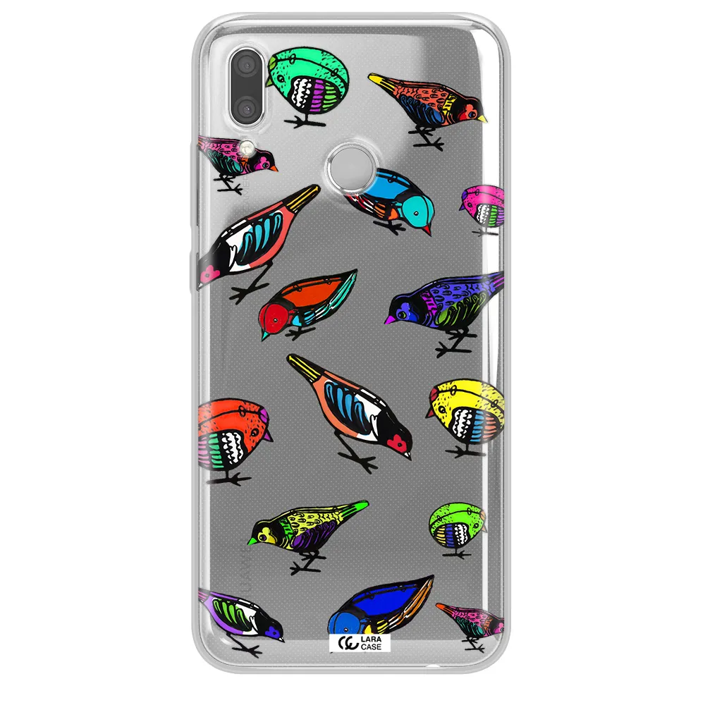 Colorful Birds Drawing Huawei P Smart 2019 Clear TPU Case