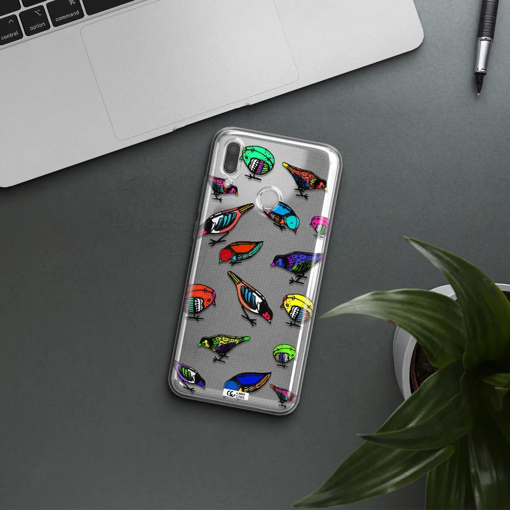 Colorful Birds Drawing Huawei P Smart 2019 Clear TPU Case