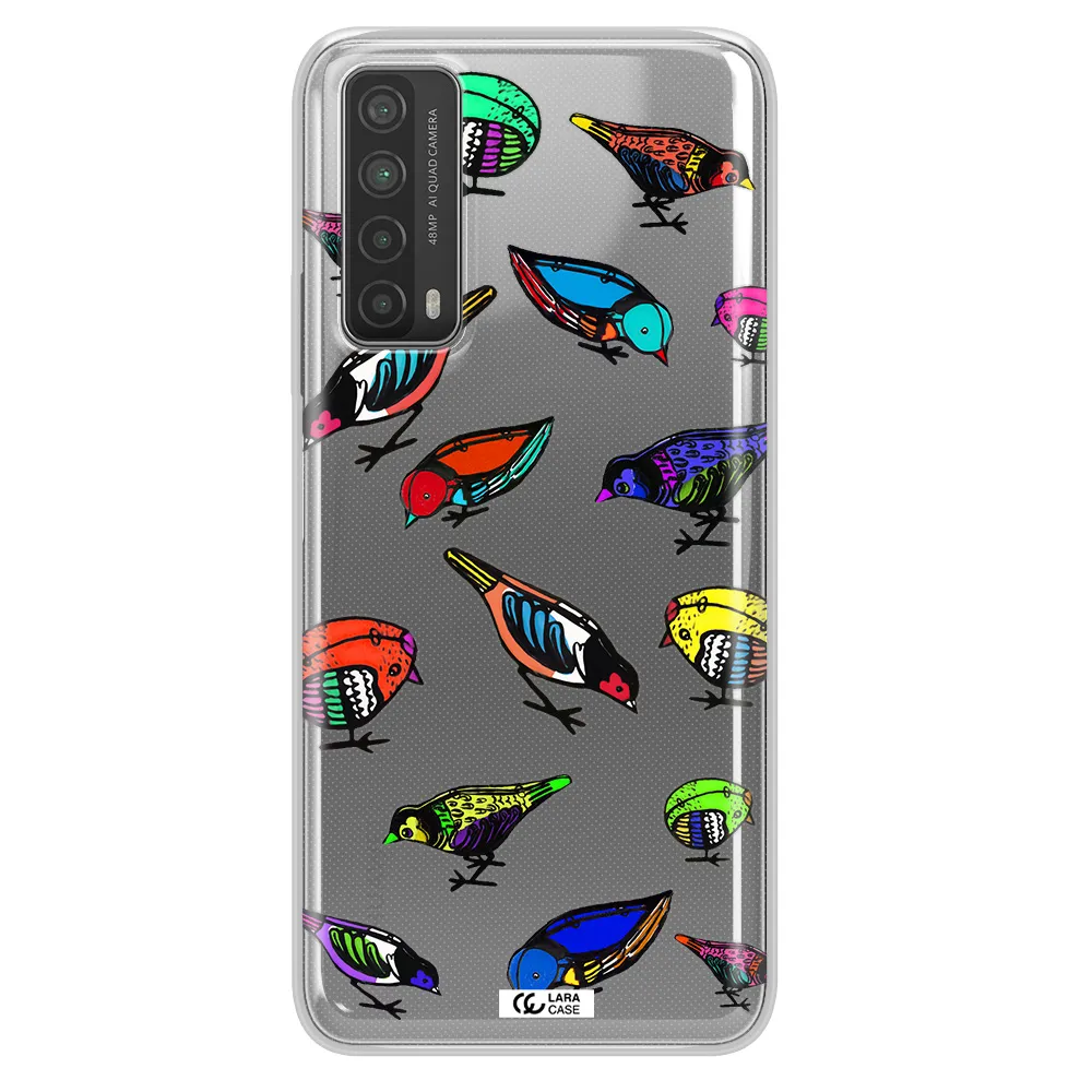 Colorful Birds Drawing Huawei P Smart 2021 Clear TPU Case