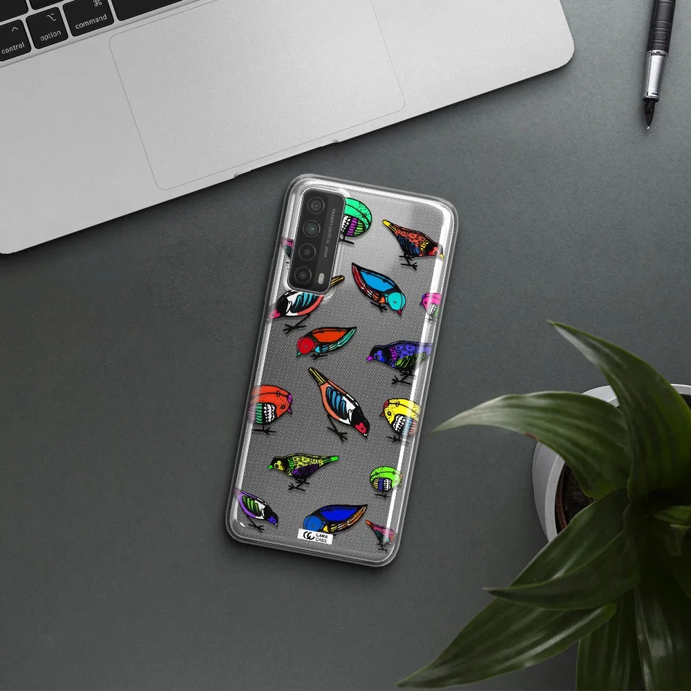 Colorful Birds Drawing Huawei P Smart 2021 Clear TPU Case
