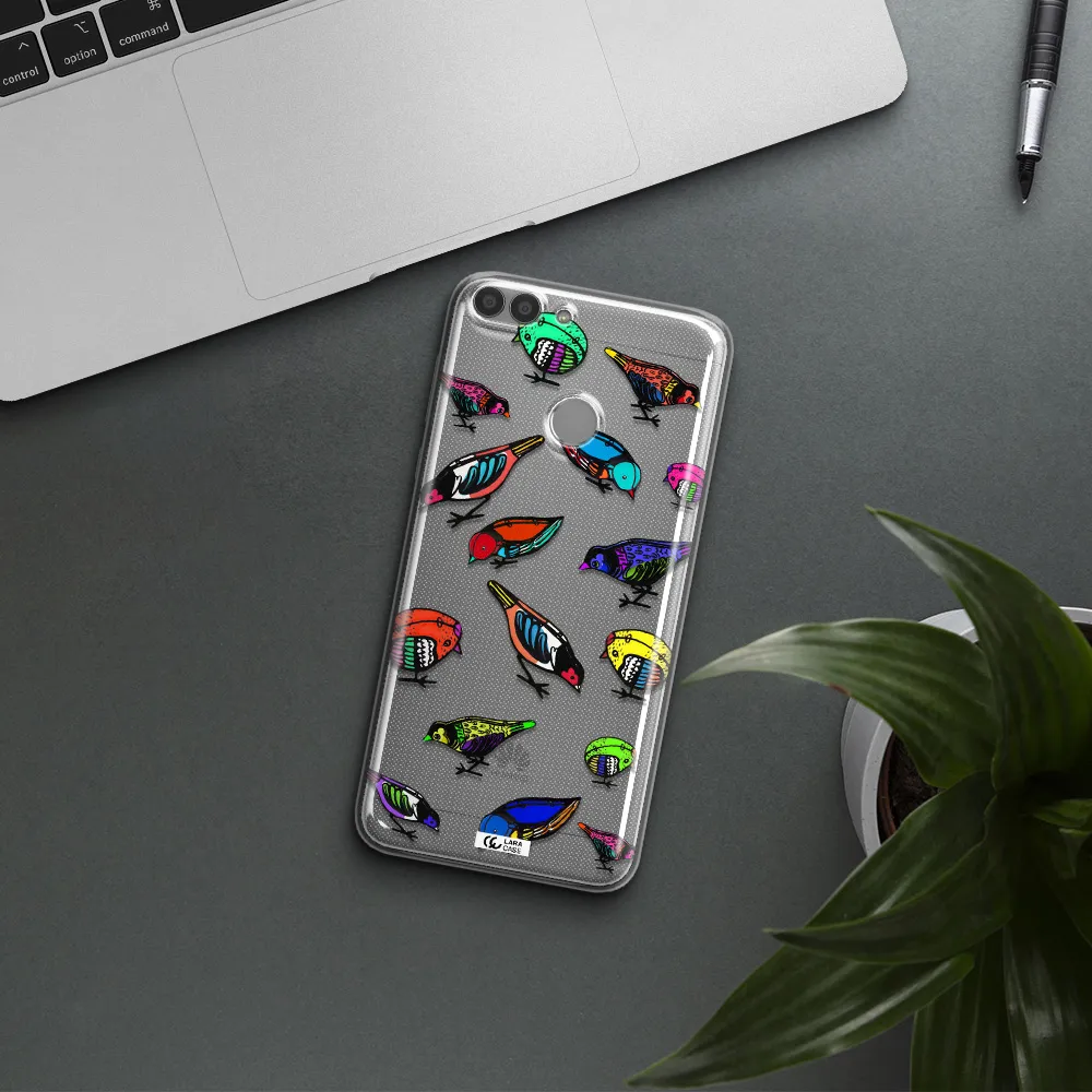 Colorful Birds Drawing Huawei P Smart Clear TPU Case