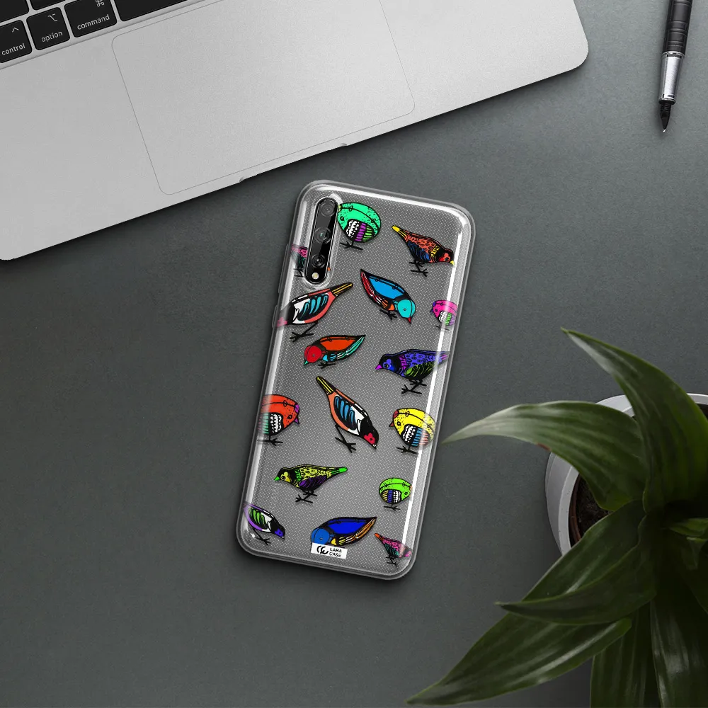 Colorful Birds Drawing Huawei P Smart S Clear TPU Case