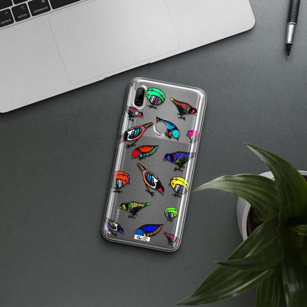 Colorful Birds Drawing Huawei P Smart Z Clear TPU Case