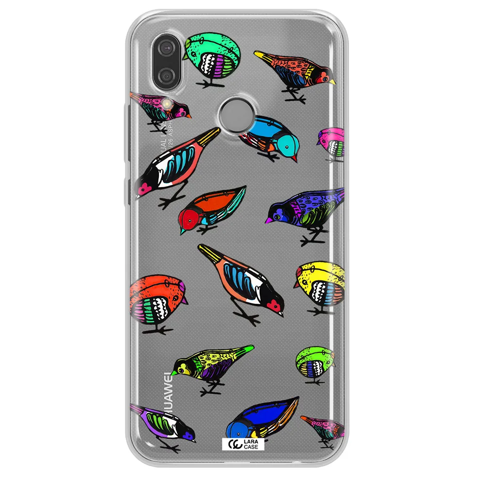 Colorful Birds Drawing Huawei P20 Lite Clear TPU Case