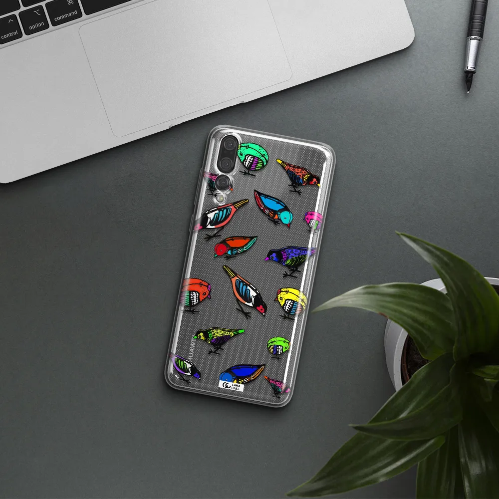 Colorful Birds Drawing Huawei P20 Pro Clear TPU Case