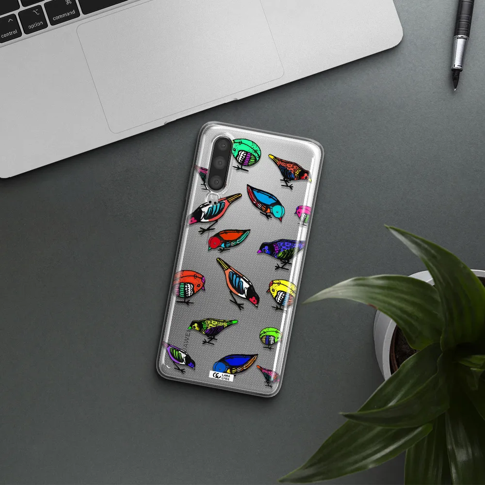Colorful Birds Drawing Huawei P30 Clear TPU Case