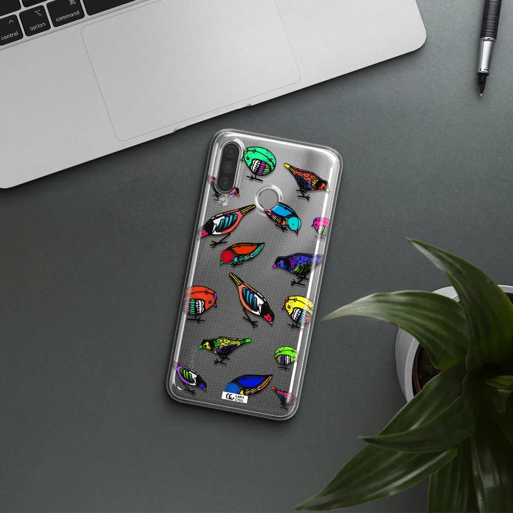 Colorful Birds Drawing Huawei P30 Lite Clear TPU Case