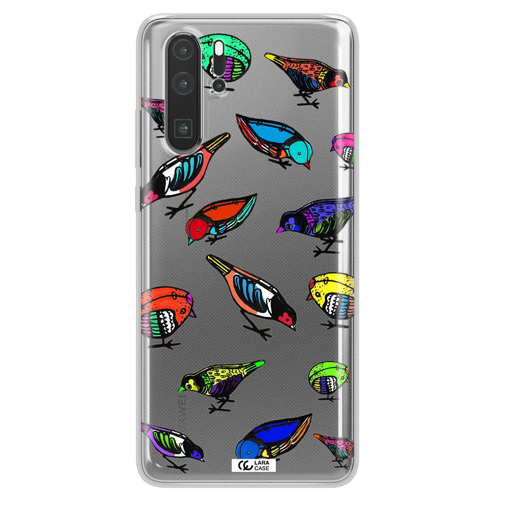 Colorful Birds Drawing Huawei P30 Pro Clear TPU Case