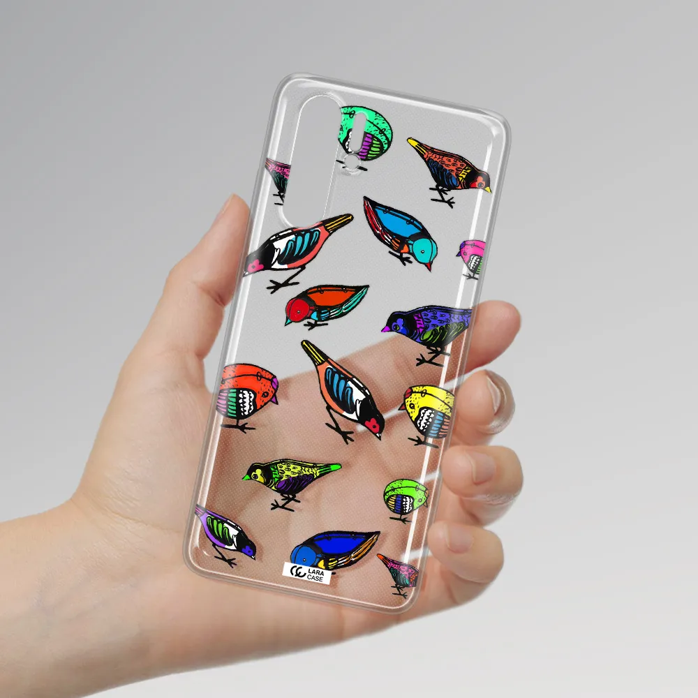 Colorful Birds Drawing Huawei P30 Pro Clear TPU Case