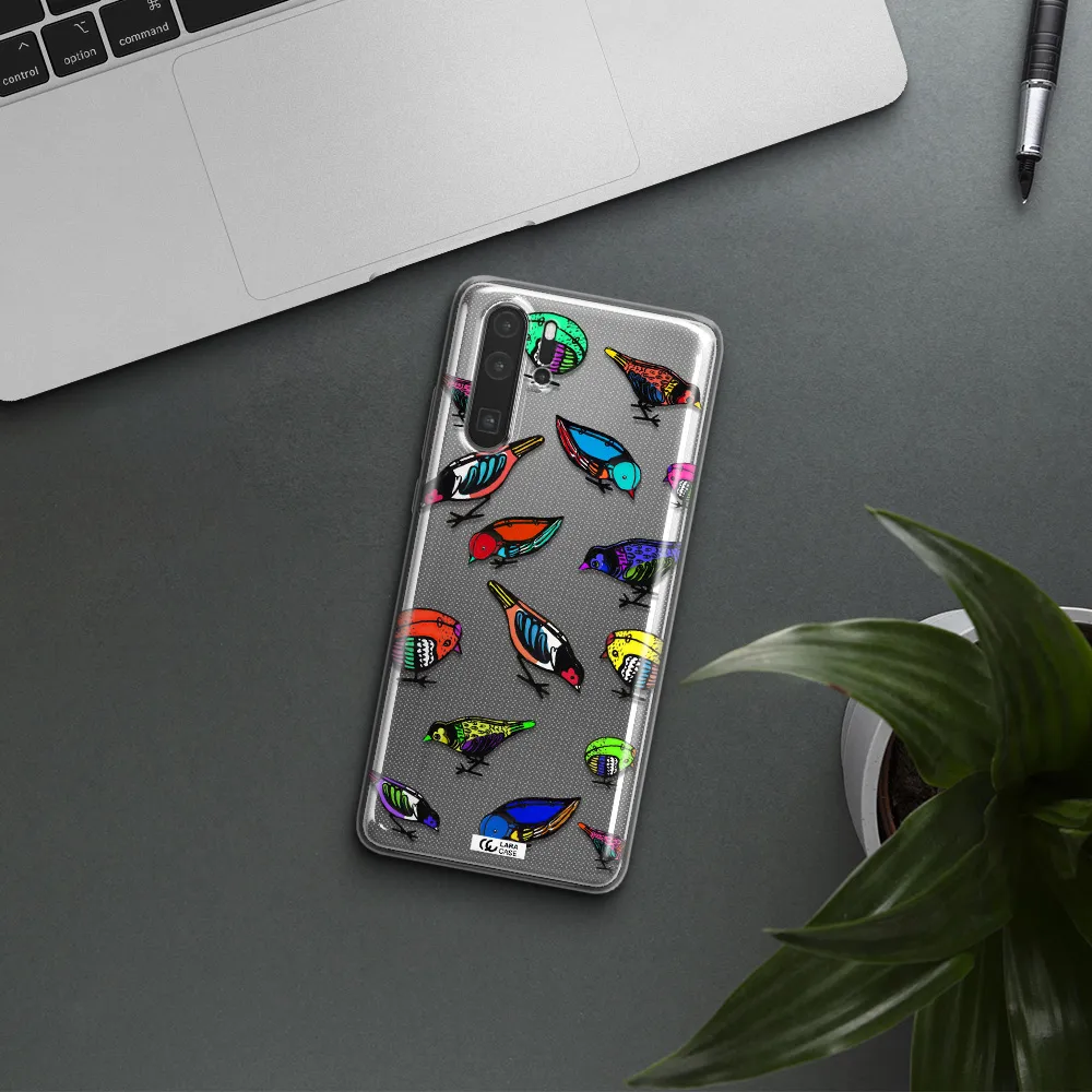 Colorful Birds Drawing Huawei P30 Pro Clear TPU Case