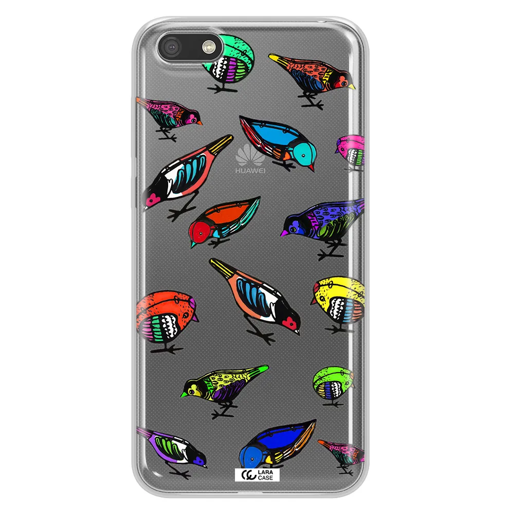 Colorful Birds Drawing Huawei Y5 2018 Clear TPU Case