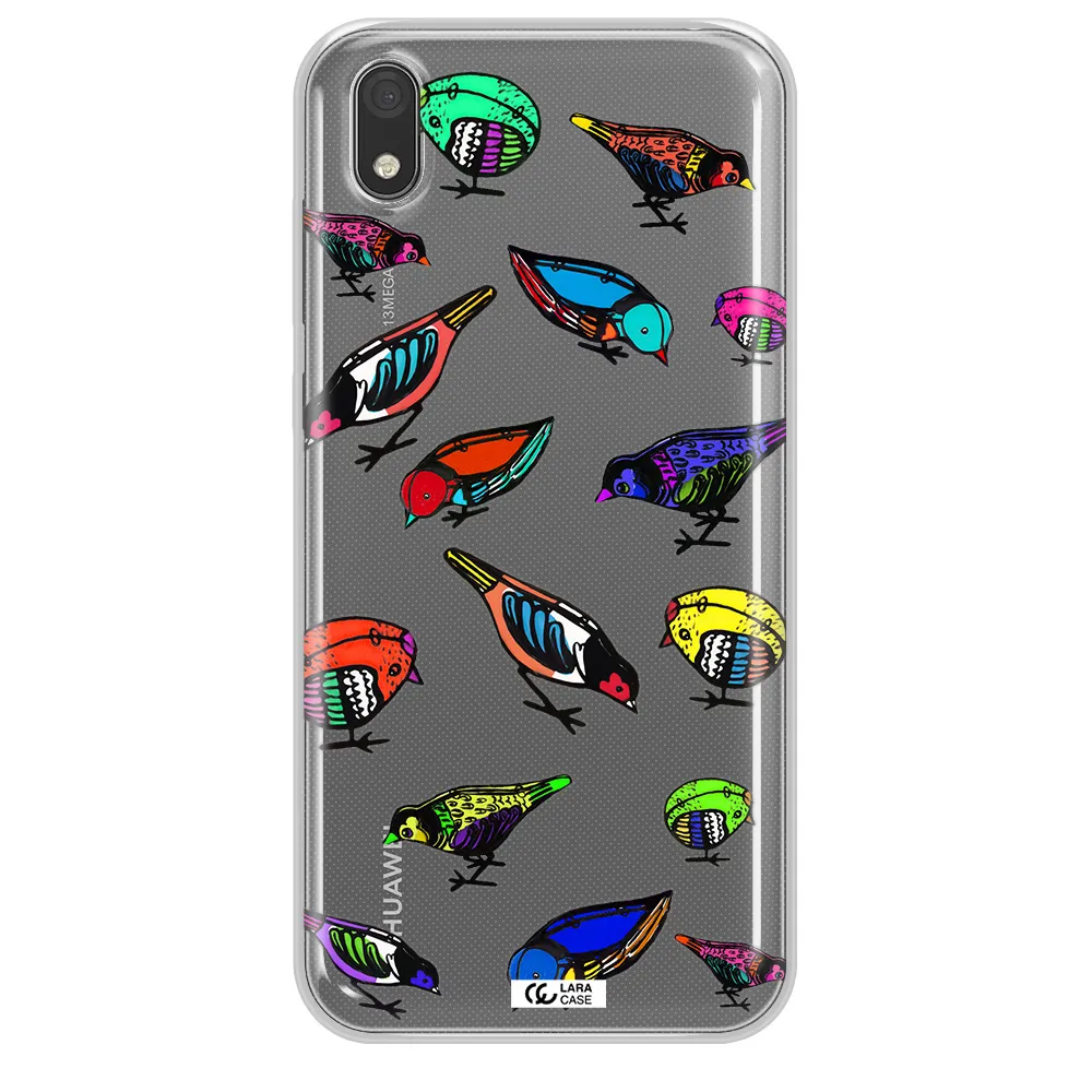Colorful Birds Drawing Huawei Y5 2019 Clear TPU Case