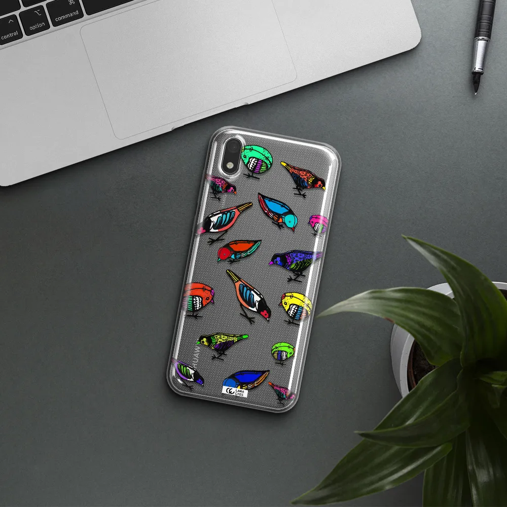 Colorful Birds Drawing Huawei Y5 2019 Clear TPU Case