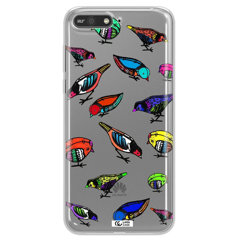 Colorful Birds Drawing Huawei Y6 2018 Clear TPU Case