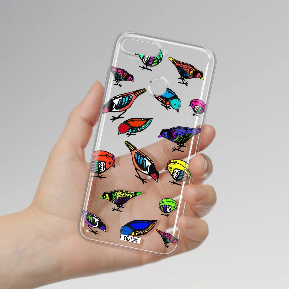 Colorful Birds Drawing Huawei Y6 Prime 2018 Clear TPU Case