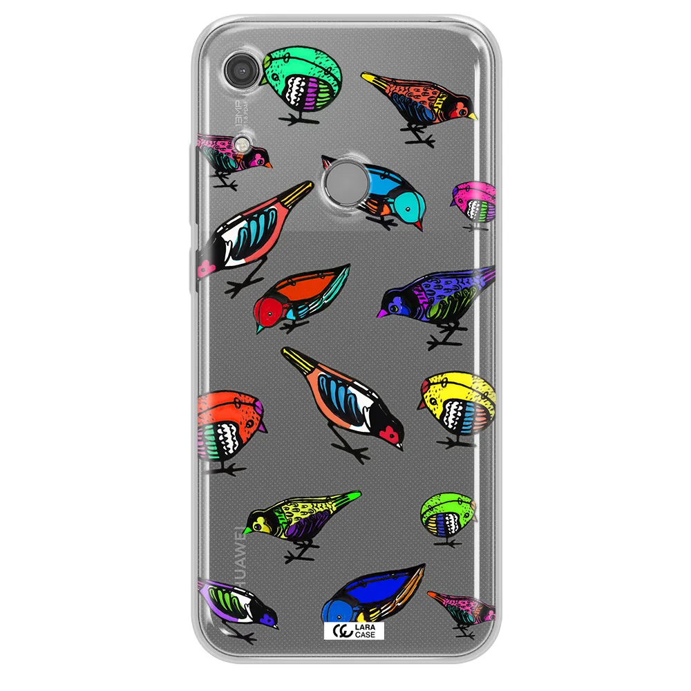 Colorful Birds Drawing Huawei Y6S Clear TPU Case