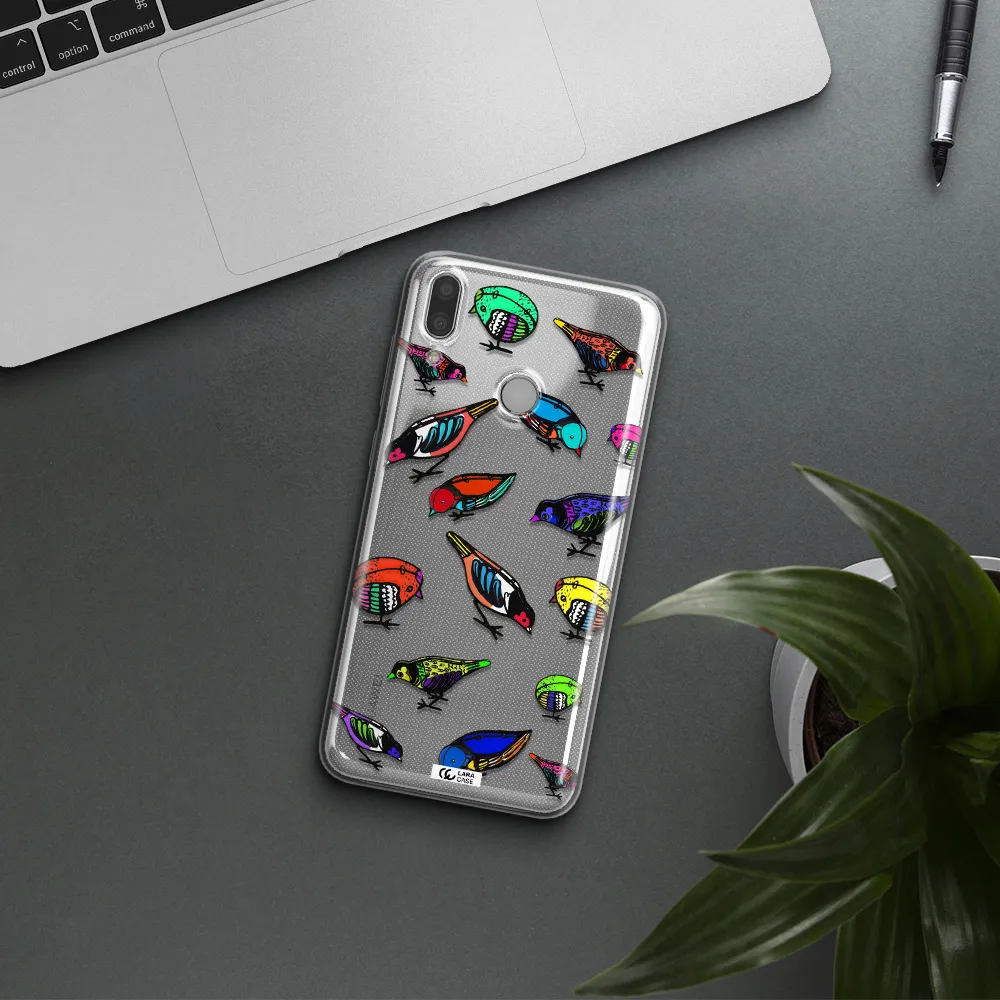 Colorful Birds Drawing Huawei Y9 2019 Clear TPU Case