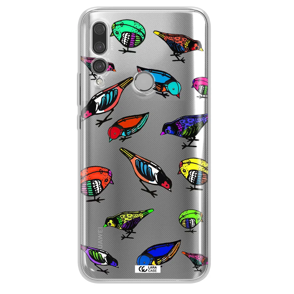 Colorful Birds Drawing Huawei Y9 Prime 2019 Clear TPU Case