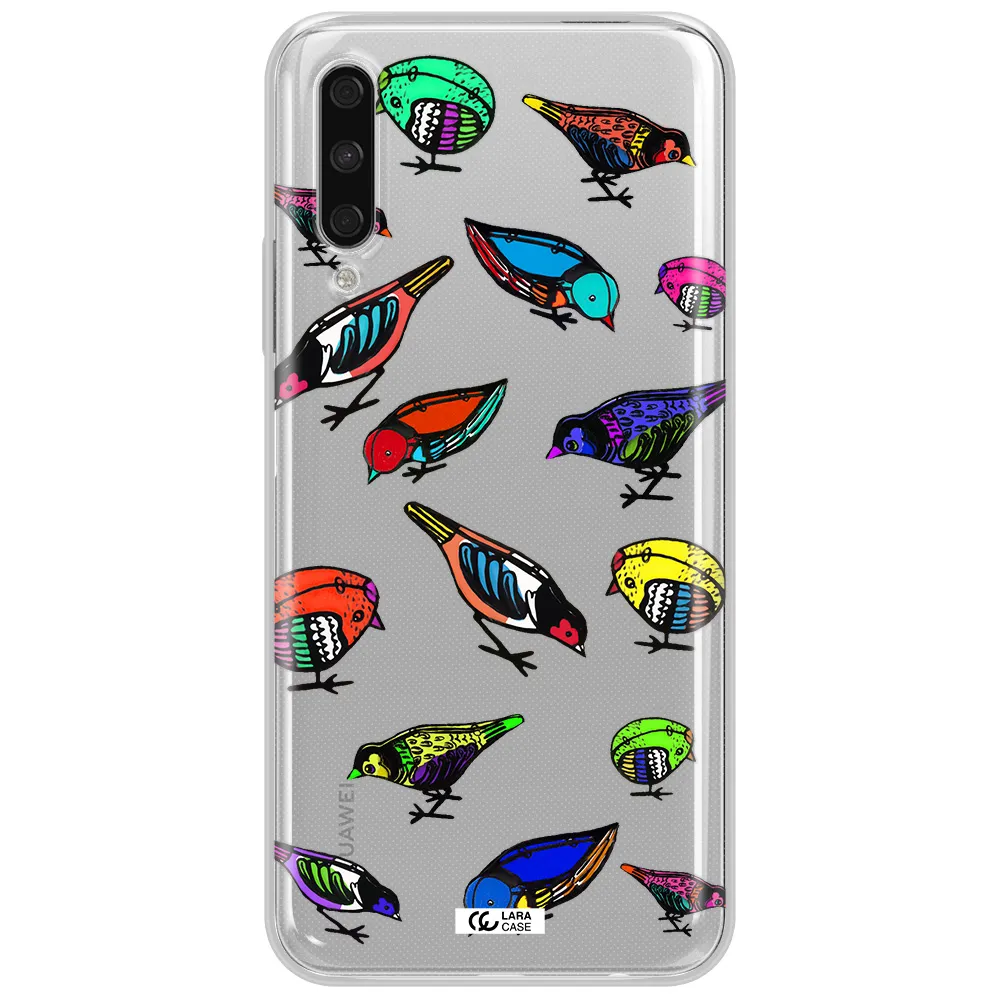 Colorful Birds Drawing Huawei Y9S Clear Tpu Case