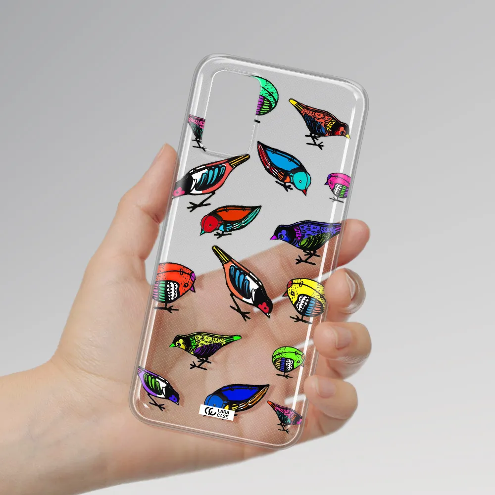 Colorful Birds Drawing Samsung A03S Clear TPU Case