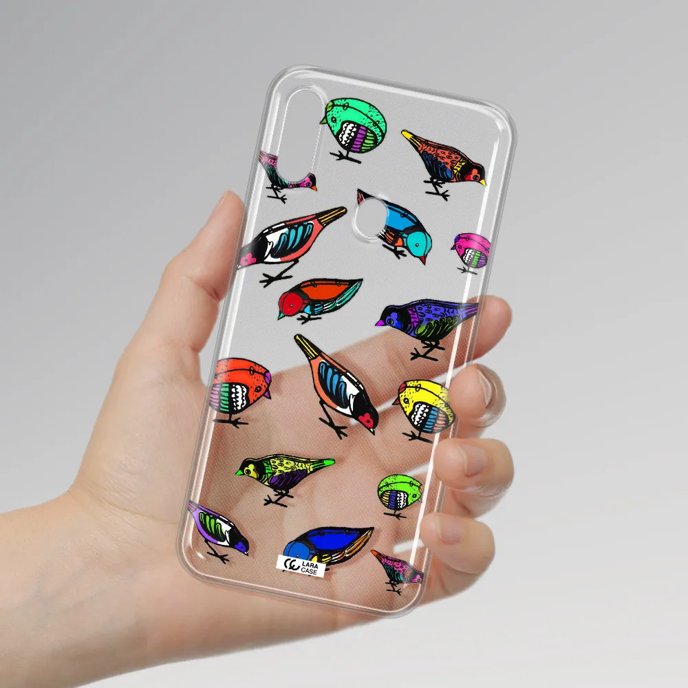 Colorful Birds Drawing Samsung A11 Clear TPU Case