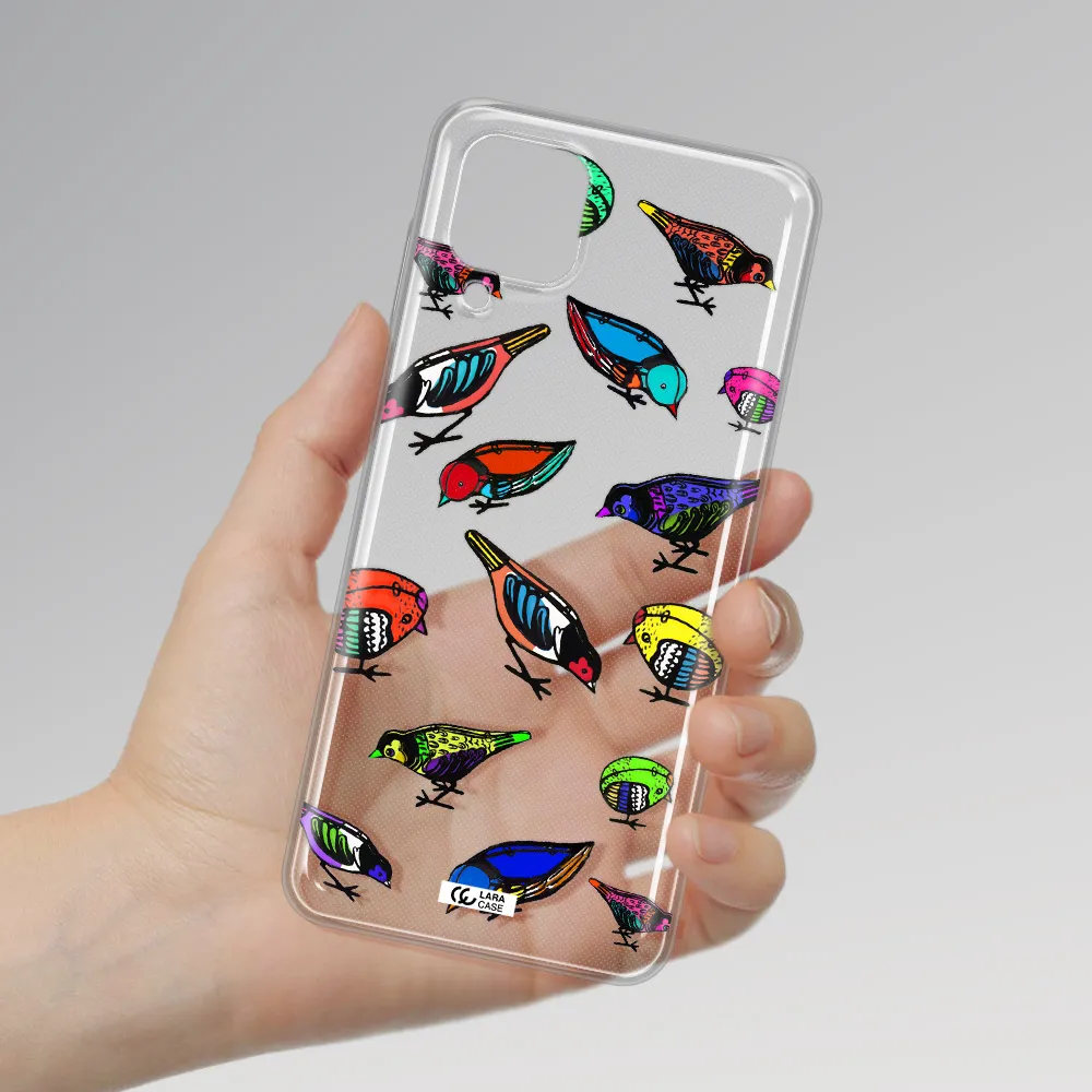 Colorful Birds Drawing Samsung A12 4g Clear TPU Case