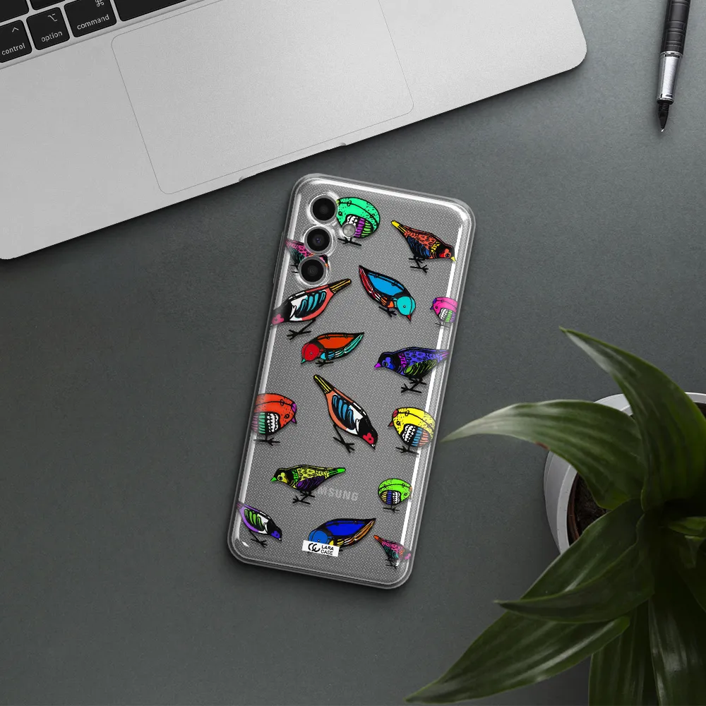 Colorful Birds Drawing Samsung A13 5G Clear Tpu Case