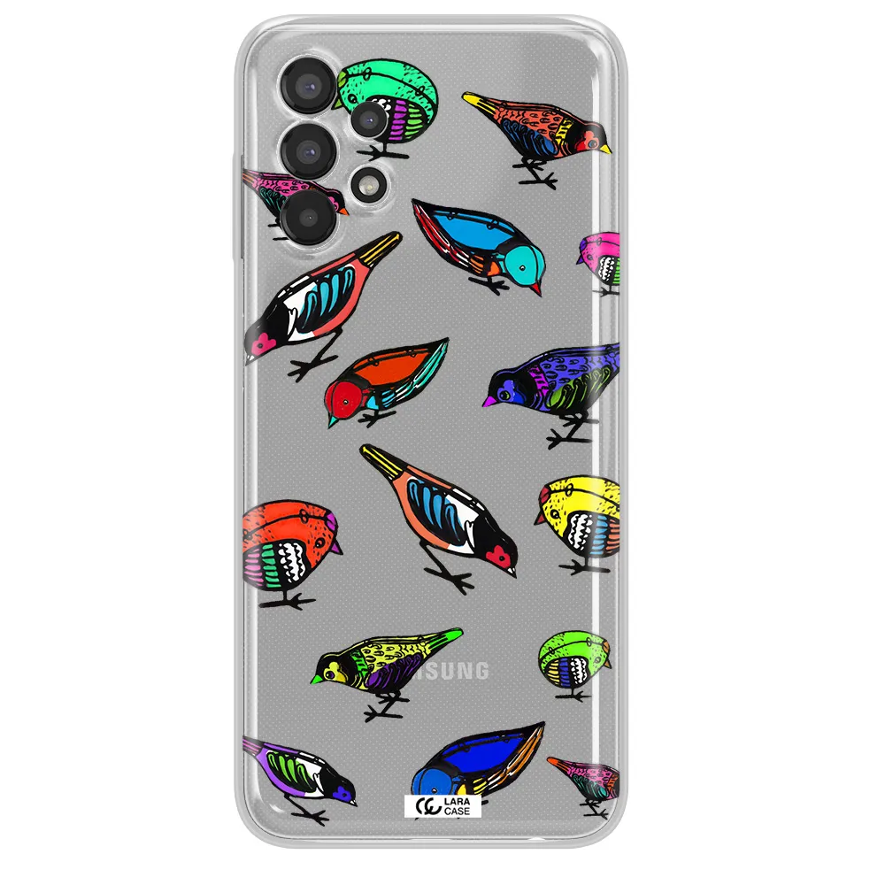 Colorful Birds Drawing Samsung A13 Clear TPU Case