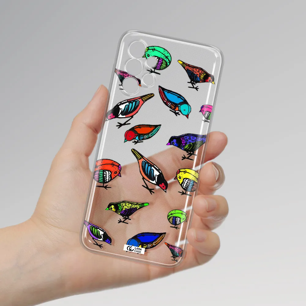 Colorful Birds Drawing Samsung A13 Clear TPU Case