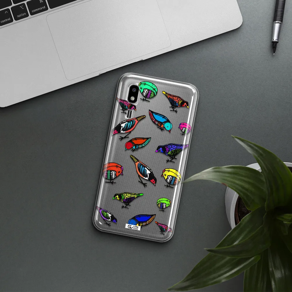 Colorful Birds Drawing Samsung A2 Core Clear TPU Case