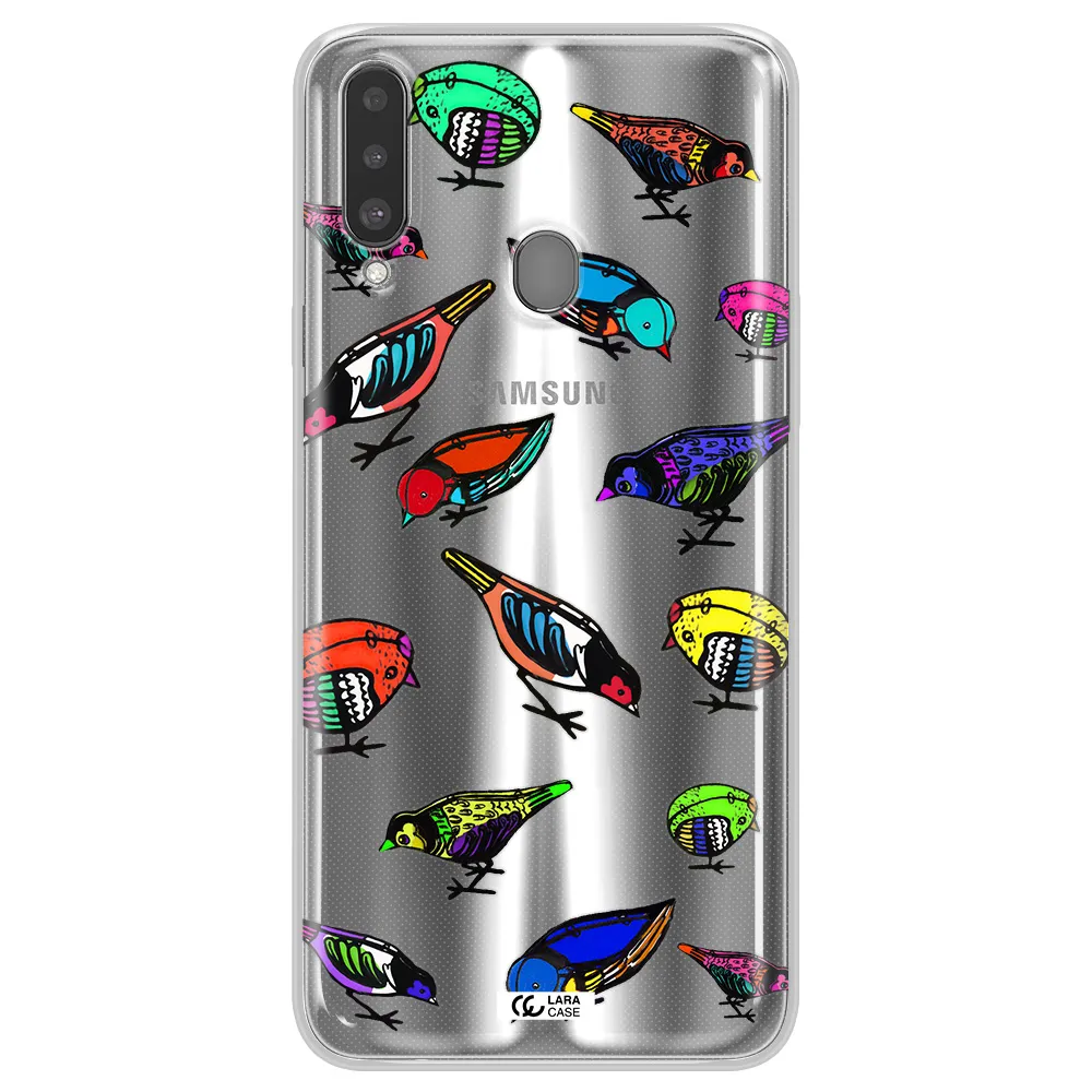 Colorful Birds Drawing Samsung A20S Clear TPU Case