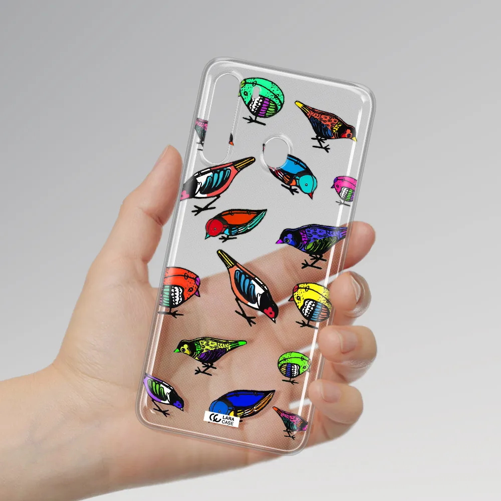 Colorful Birds Drawing Samsung A21 Clear TPU Case