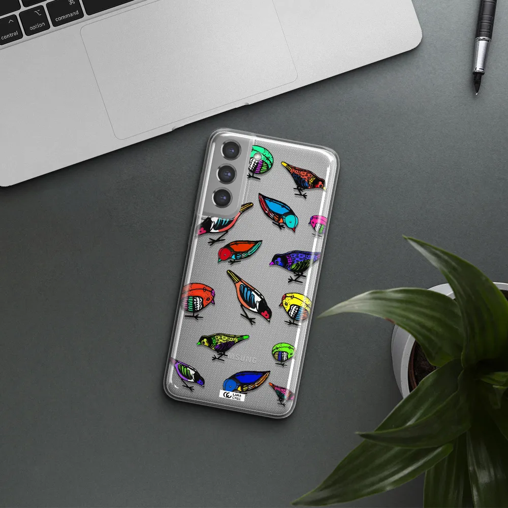 Colorful Birds Drawing Samsung A21 Fe Clear TPU Case