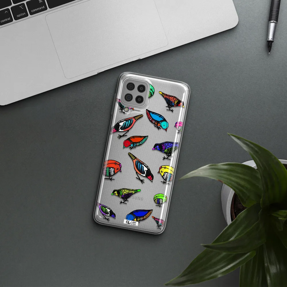 Colorful Birds Drawing Samsung A22 4g Clear TPU Case