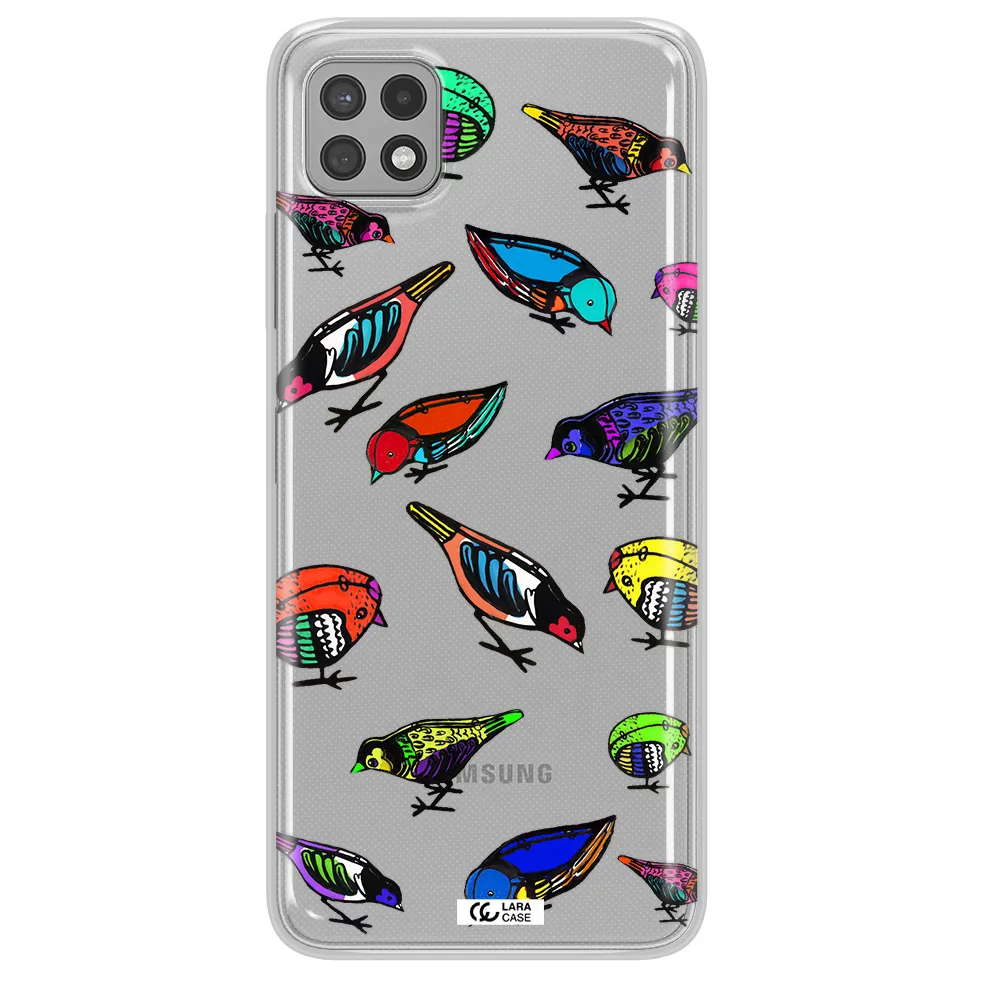 Colorful Birds Drawing Samsung A22 5g Clear TPU Case