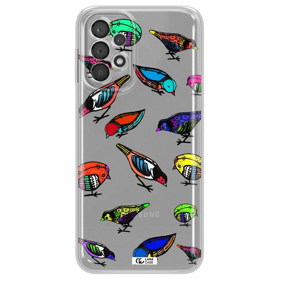 Colorful Birds Drawing Samsung A23 5G Clear Tpu Case