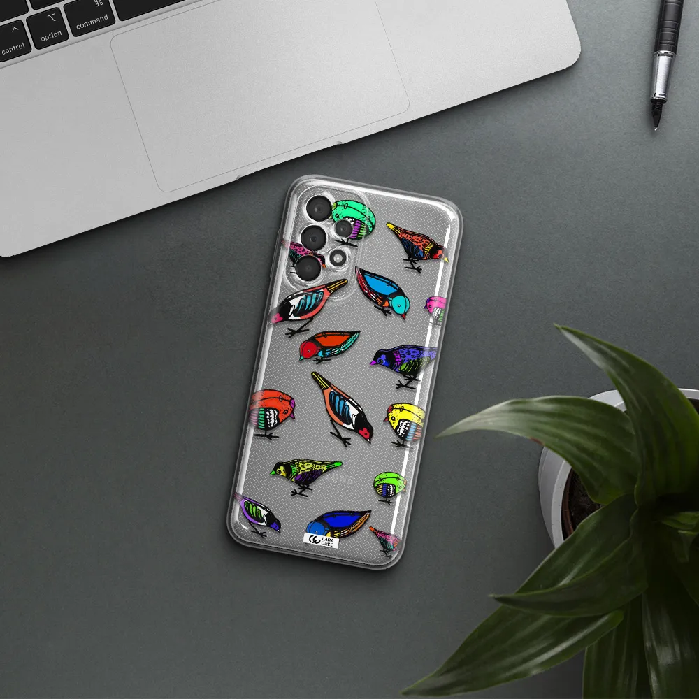 Colorful Birds Drawing Samsung A23 5G Clear Tpu Case